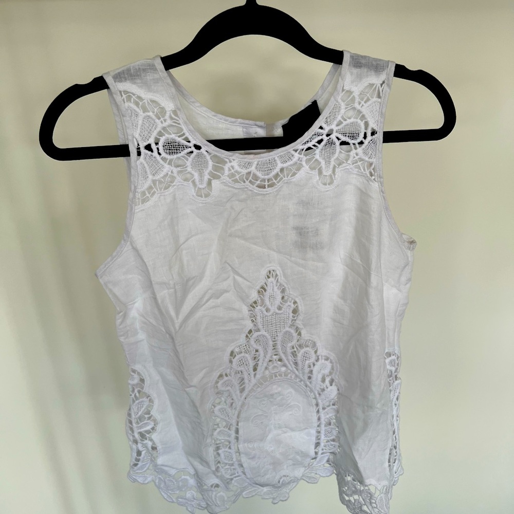 Cynthia Rowley Linen Tank Top